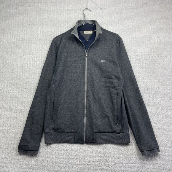 Lacoste Sport Full Zip Layered Jacket Men's Size M Grey Preppy Golf / Tennis - Picture 1 of 16